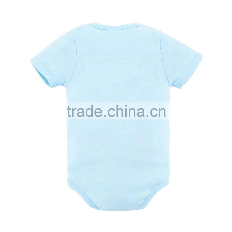 2017 Cheap Factory Baby Clothes Summer 100%Cotton Short Sleeves with Prints Newborn Infant Baby Bodysuits Rompers