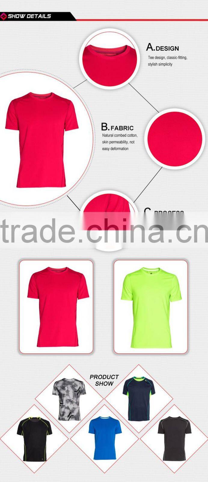 New Promotion Wholesale Cheap Men'S T Shirt Clothing Gym Wear Dry Fit Low Moq