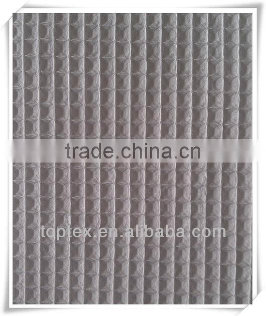 polyester cotton waffle fabric in stock