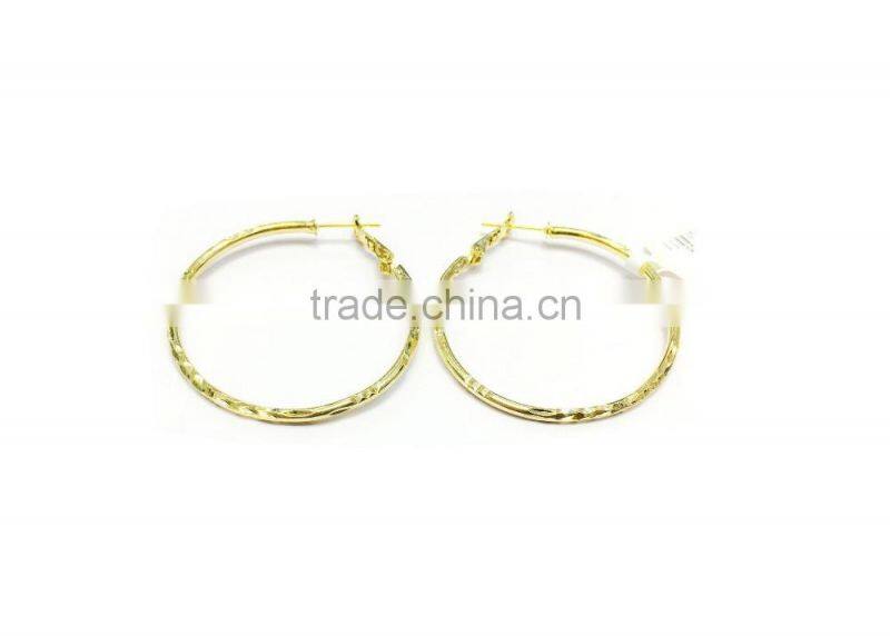 Indian Style Imitation Gold Plated Hoop Earrings