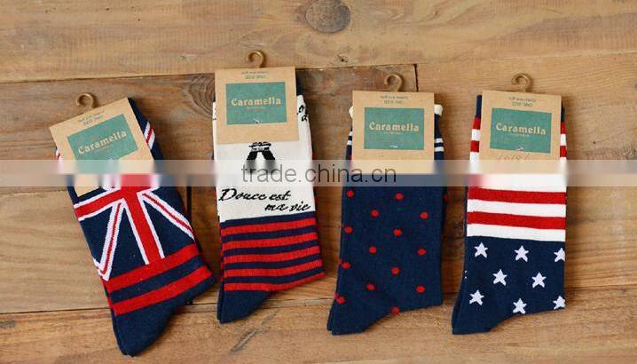Cotton Vintage British flag socks for men and women socks/custom socks