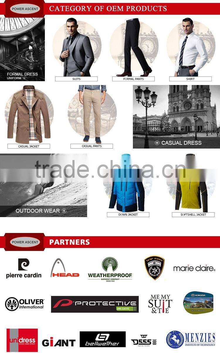 Latest Design Solid Men's Flat Front Winkle Free Pants Trousers