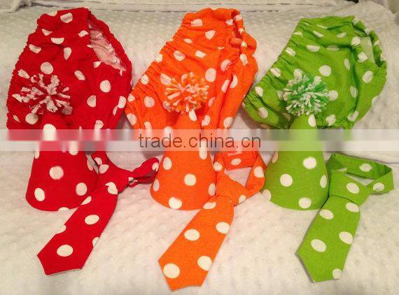 Baby Infant Cute 3PCS Bloomers Sets Short With Tie And Hat Baby Clothes