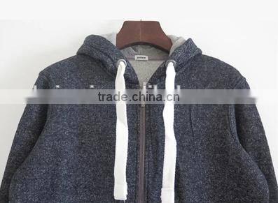China Oem cheaper customized CVC60/40fleece zippered hoodies wholesale good quality warm zippered hoodies