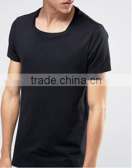wholesale fashion casual t shirt high quality square neck t shirt for men