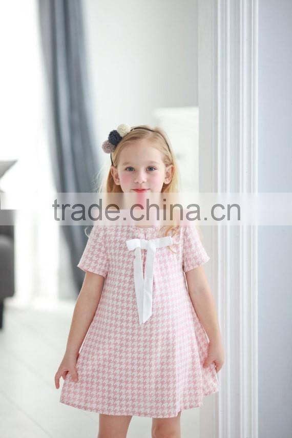 Houndstooth Mother Daughter Matching Dress Elegant Dress Cotton Frocks Designs