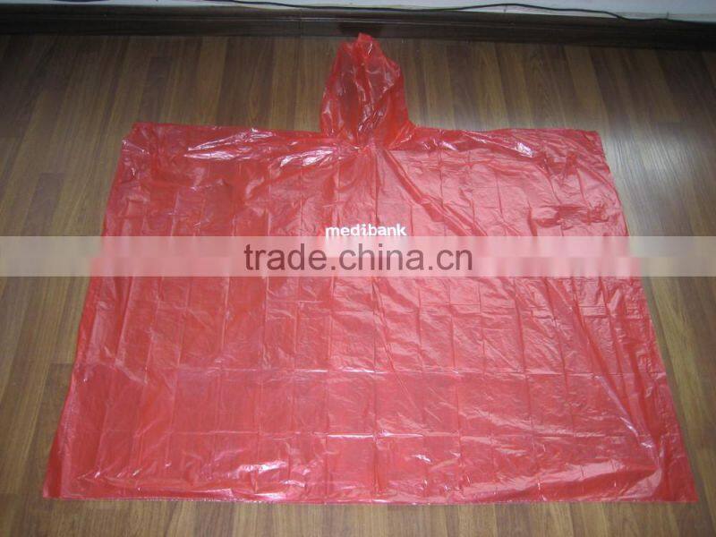 fashional clear disposable plastic poncho