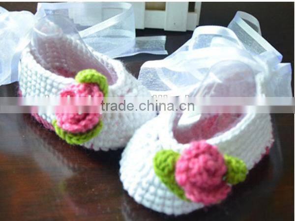 2014 top sales soft sole prewalkers cotton yarn baby shoes