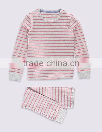 1540 100% cotton stripe children's pajamas, children's clothing