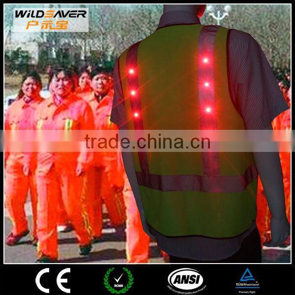 LED safety vest/construction workwear overalls/wholesale safety vest