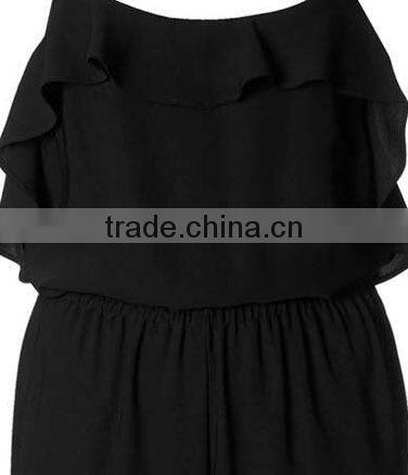 Hot Selling Long Ladies Black One Piece Jumpsuit