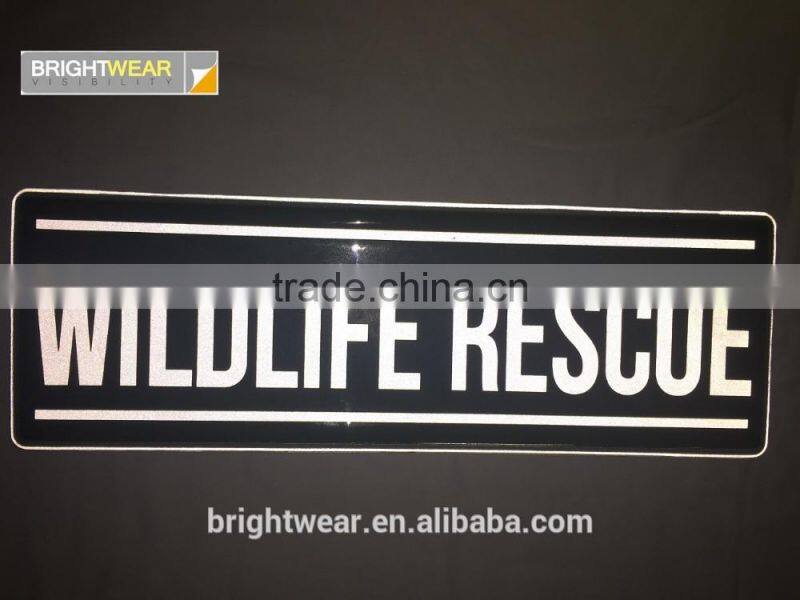 PVC relfective patch with different logo or letter or printing