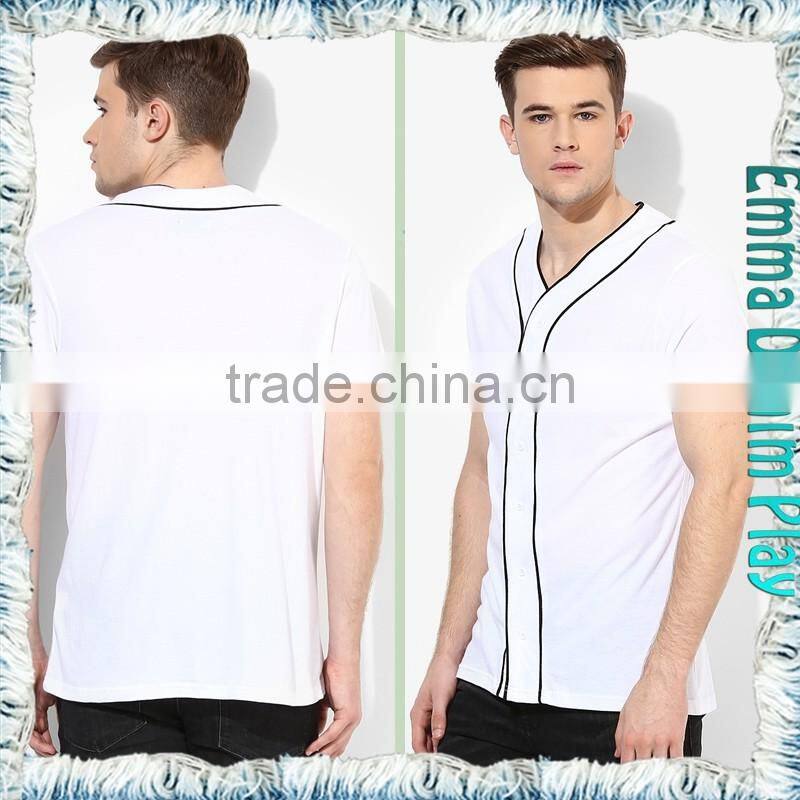 2017 Fashion Custom Design Men's Contrast Trim T-shirts
