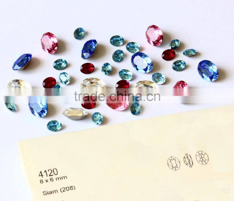 Point back Rhinestone Sew On Rhinestones, Point back sew-on stone crystal