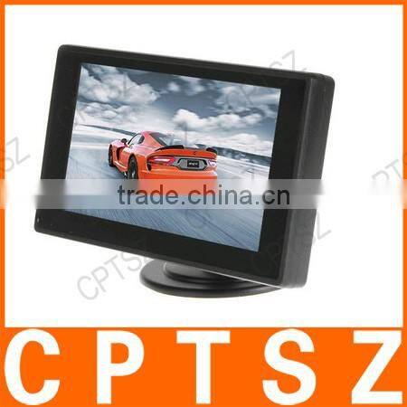 4.3 Inch Color TFT LCD Parking Car Rear view Monitor Car Rearview Backup Monitor 4.3'' 2 Video Input for Reverse Camera DVD