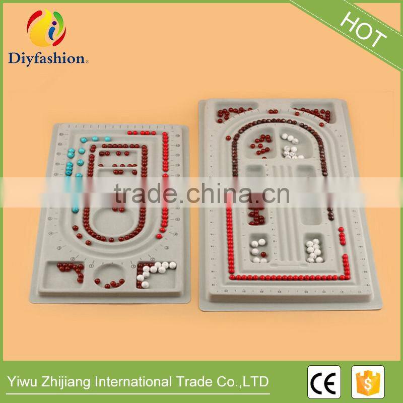 PE DIY beads design flocking plate template board for Necklace