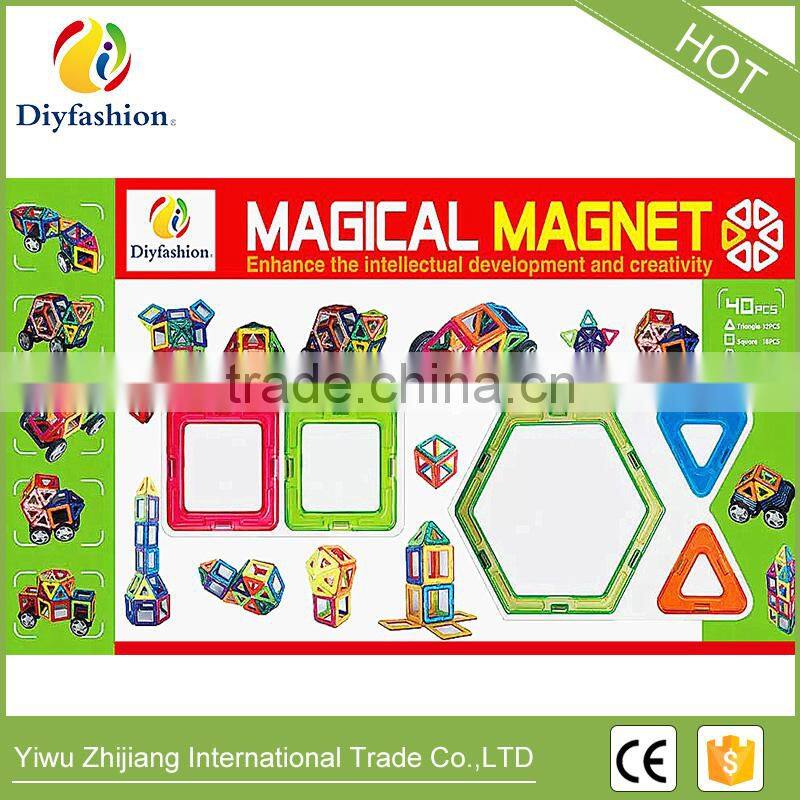 77pcs Kids educational construction set toys plastic magnetic building blocks