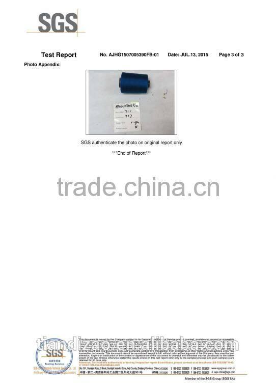 dyed meta-aramid sewing thread Ne40S/3/Fireproof sewing thread/fireStop aramid thread