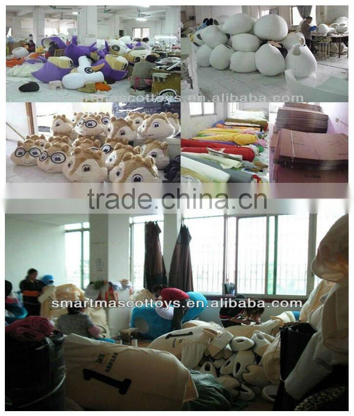 EVA plush material adult dragon costume blue dragon mascot costume