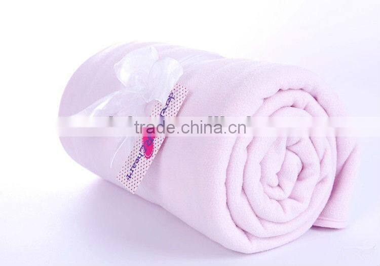 Jiande Discount Soft Pink Two-side Anti-pilling Polar Fleece Baby Rug Blanket/Baby Stroller Blanket