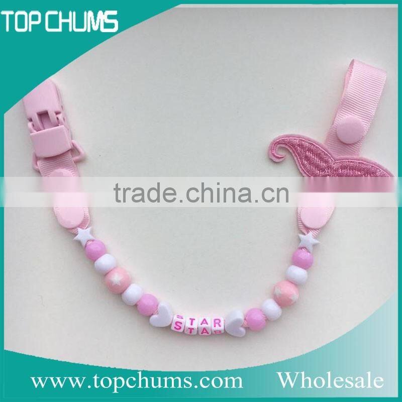 custom pacifiers logo printing baby pacifier clip holder