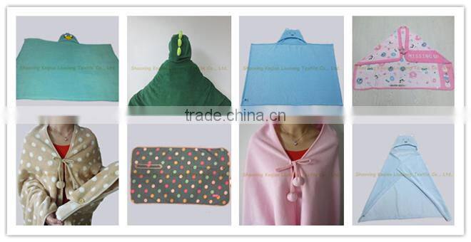 Wearable Fleece kids poncho, Cute Anmail Hooded Blanket
