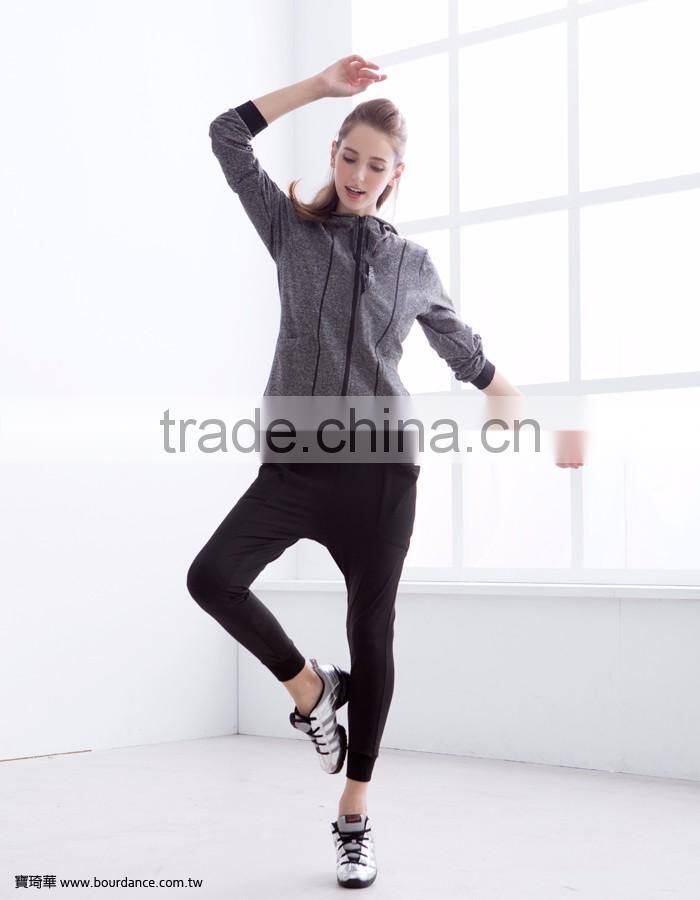 Sportswear high neck hoodie women jacket