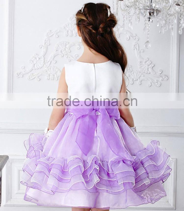 Butterfly tie kids lavender crochet dress girl wedding dress