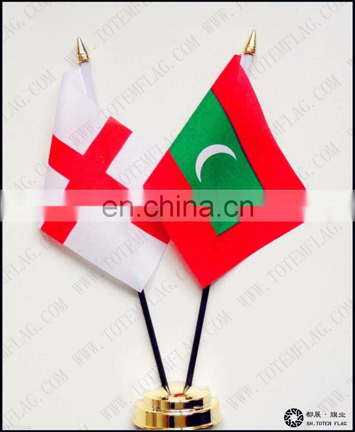 American and Kasakhstan Table Flag