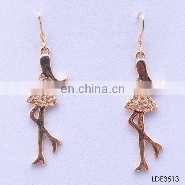 Russia exquisite style teardrop gem earring