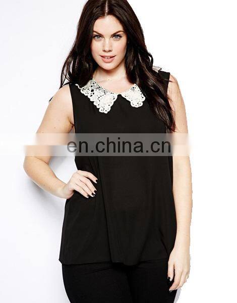 Cheap price supply fat women dress chiffon tops plus size clothing