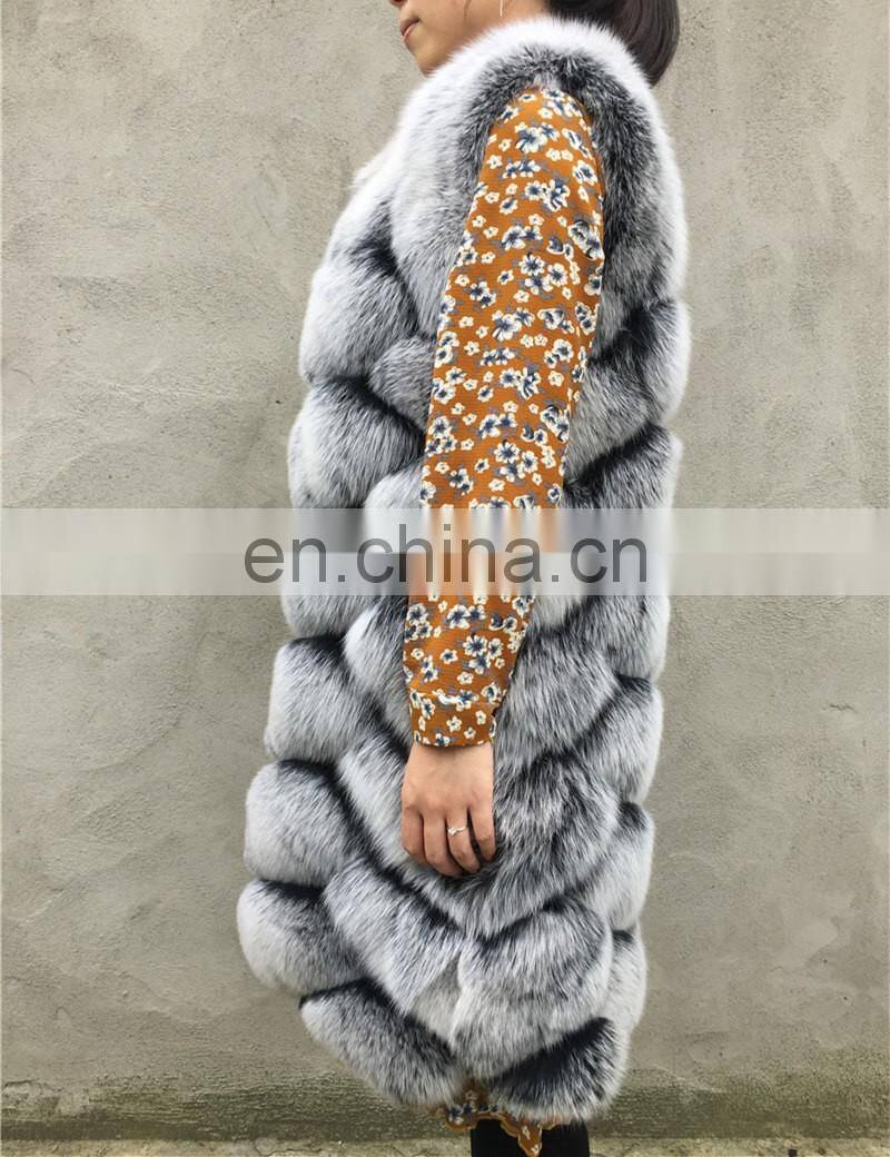 Women Fashion Winter Vests Imports Low Price Real Fox Fur Vest Italian Fur Vest