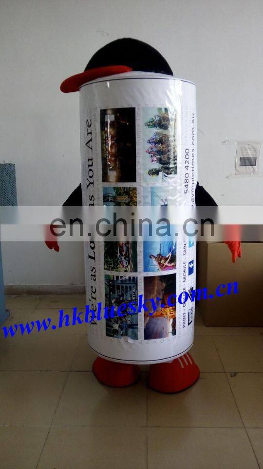 Adult Newspaper Mascot Costume Newspaper Person Mascot Costume For Party