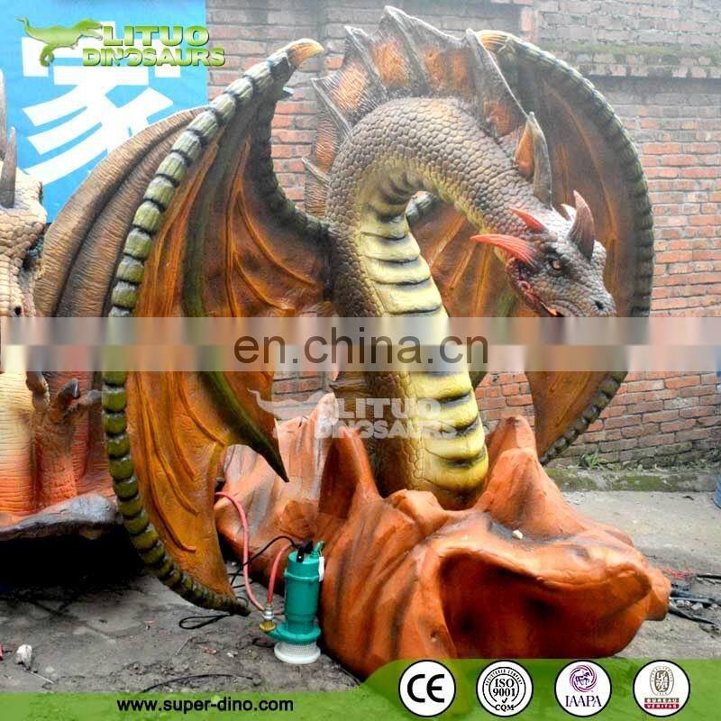 Life Size Smoking Mechanical Dragon
