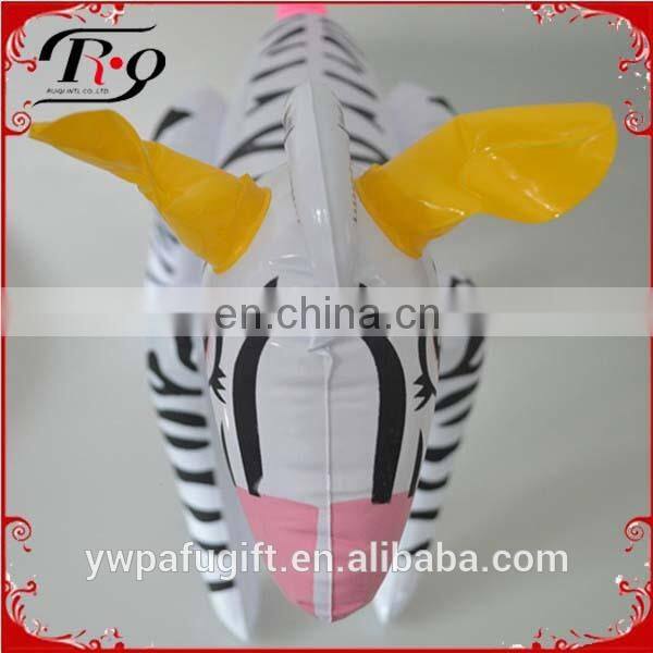 plastic animal inflatable zebra toy