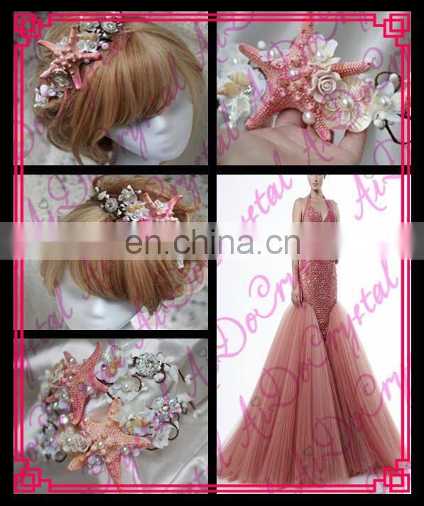 Aidocrystal Unique Design starfish pearl hair flowers accessories wholesale china