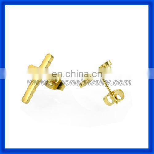 2014 popular stainless steel male a cross earring jewelry China manufacturer
