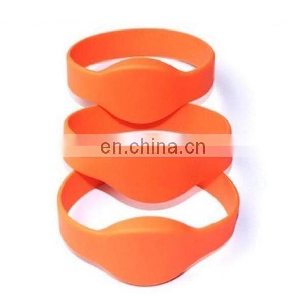 factory direct silicone rfid wristband with logo printing