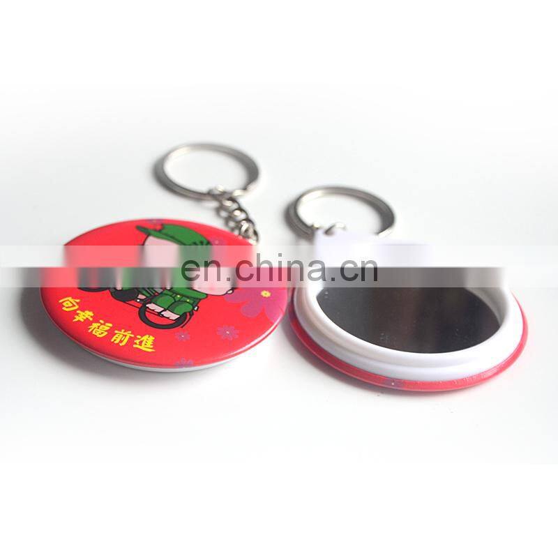 Hot selling Christmas Decoration New design custom Logo mini mirror keychain