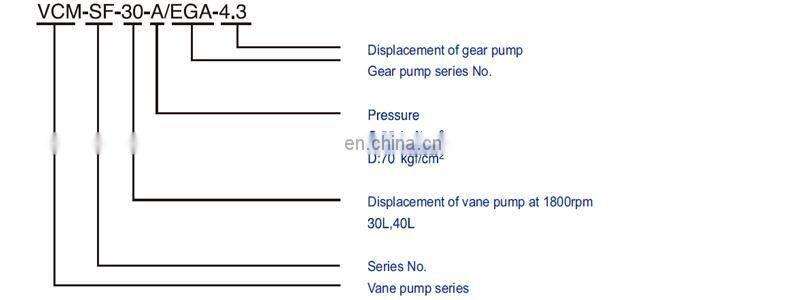 hydraulic Variable vane pump CML VCM-SF-30A VCM-SF-30B VCM-SF-30C VCM-SF-30D VCM-SF-40-C-10