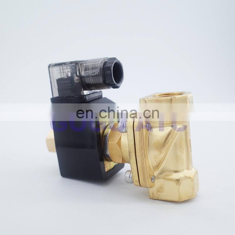 GOGO 2 way brass Normally open solenoid valves 12V DC for water 3/4 inch Orifice 20mm zero pressure start with plug type