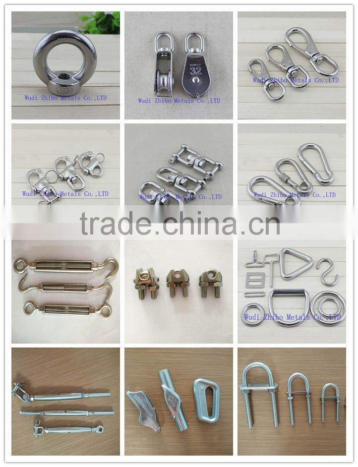 High quality stainless steel rope swivel pulley block with single or double wheel for sale