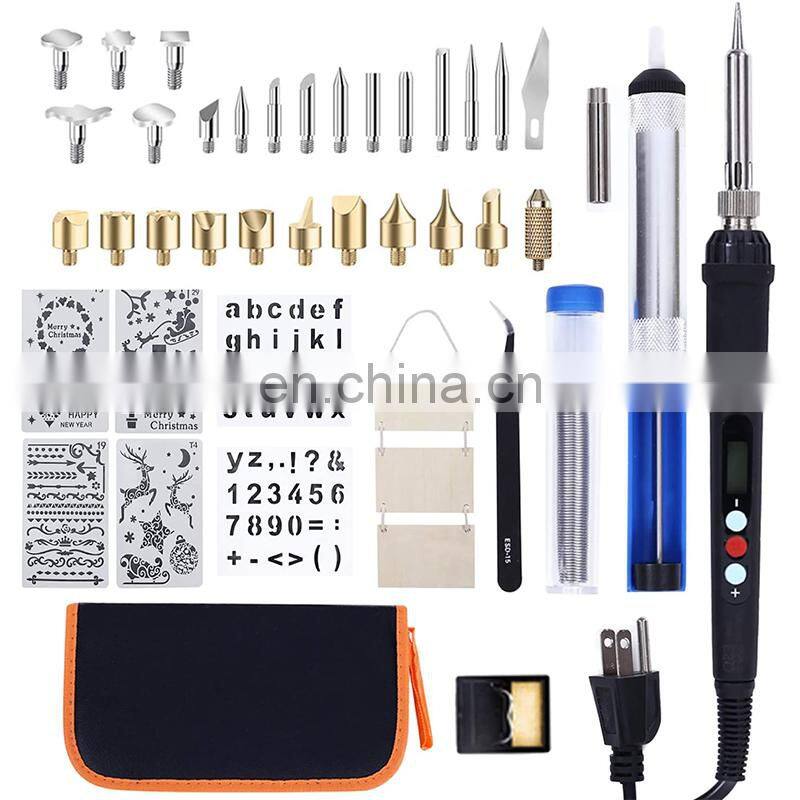 43pcs in 1 case Wood Burning Pyrography Kit Woodburning Pen