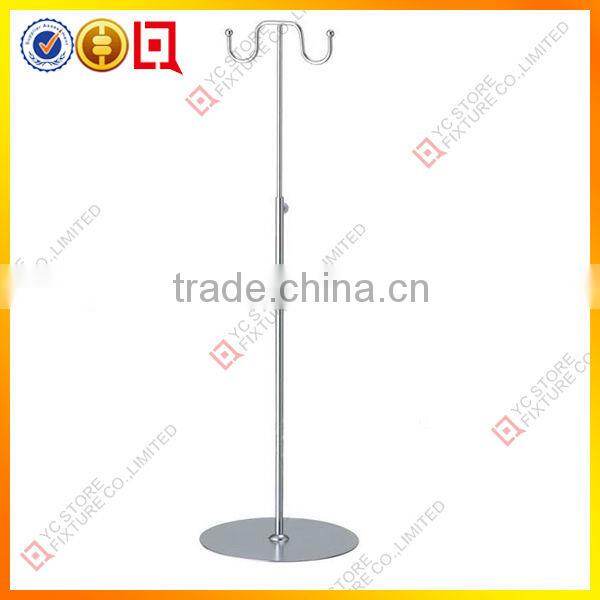 Two arms metal bag display rack, handbag display stand