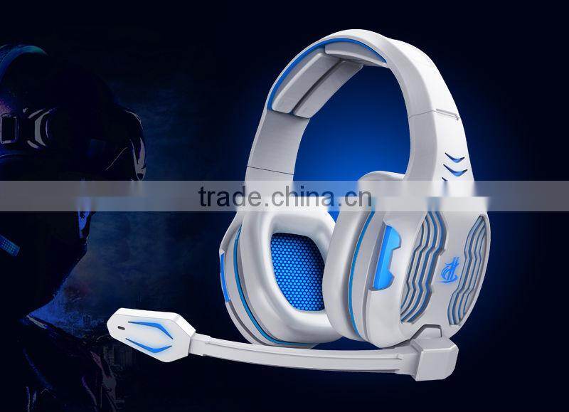 fashion new led light big size gaming headset with USB connector for cool