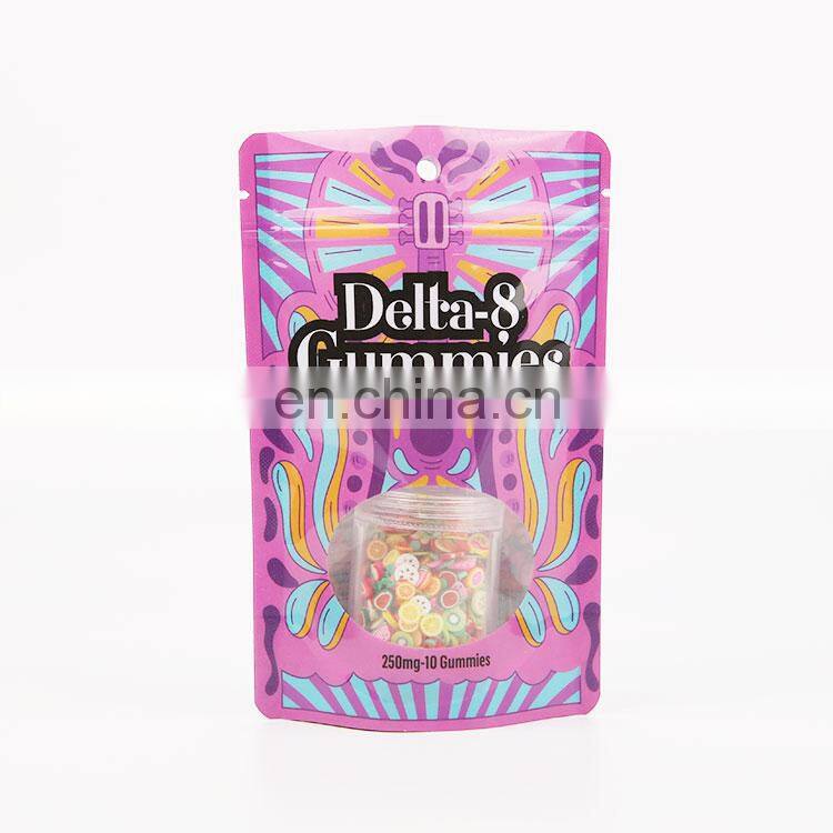 Custom Logo Small Plastic Mylar zipper Bag Eco Friendly Clear Zipper Packaging Sugar Bag Smell Proof Doypack Foil Bag