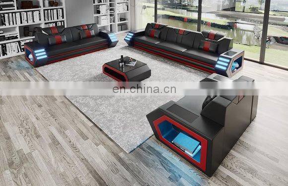 Modern LED light living room sofa Modern design set furniture sectional Sofa