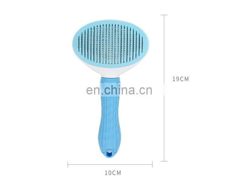 wholesale popular customized eco-friendly automatic retractable stainless steel cat comb need let for cats and dogs