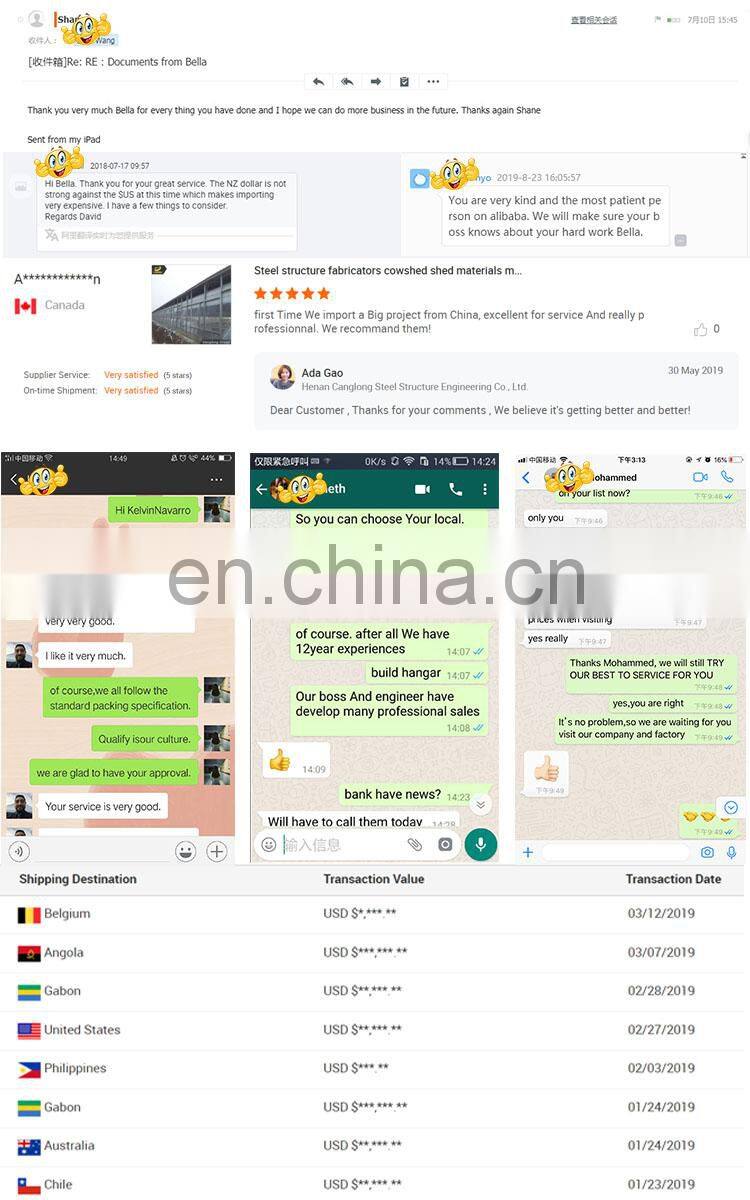 Low cost steel structures cow farm building