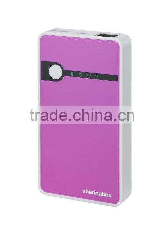 2014 Newest sharingbox,wireless storage,wifi power bank 3g wifi router